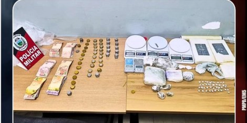 ROTAM prende suspeito de tráfico e apreende grande quantidade de drogas em Sousa