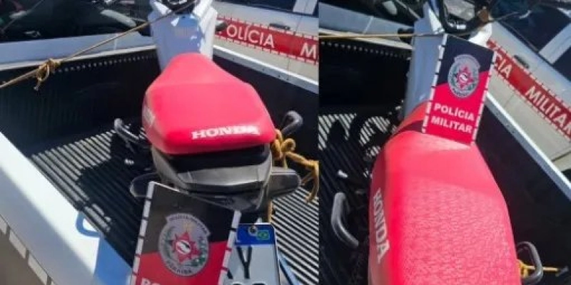 Moto com sinais identificadores adulterados é apreendida pela PM
