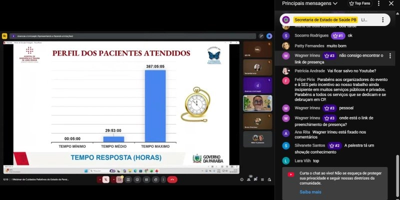 SES realiza I Webinar de Cuidados Paliativos e lança ações para fortalecer assistência humanizada 