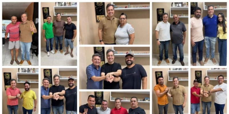Júnior Araújo amplia bases políticas e recebe novos apoios em Cajazeiras, São José de Piranhas, Triunfo, Santa Helena, Cachoeira dos Índios, Uiraúna e Conceição