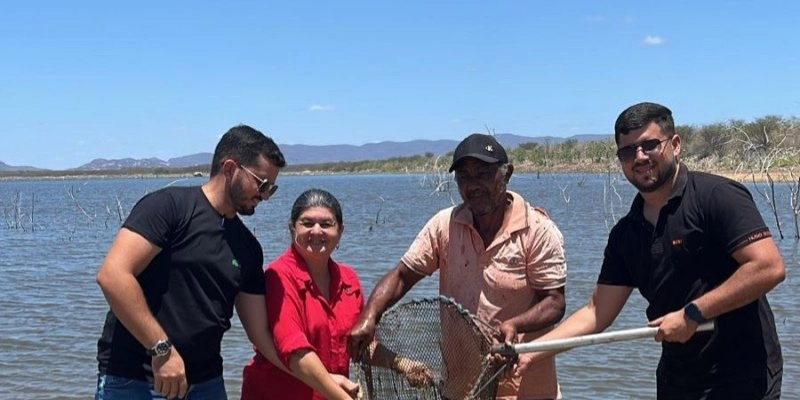 Sedap-PB promove o peixamento de três açudes com 250 mil alevinos no Sertão
