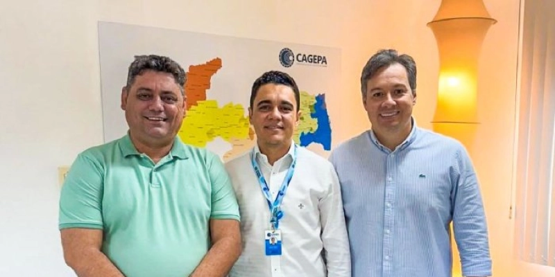 Deputado  Júnior Araújo e prefeito Thially Aristóteles tratam de novos investimentos em abastecimento de água para Vieirópolis junto à Cagepa