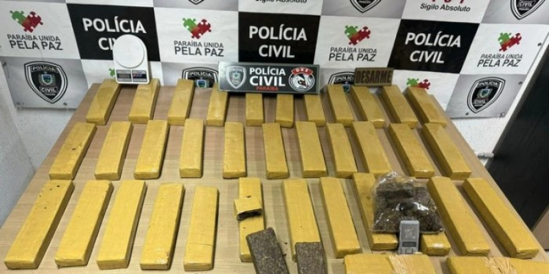 Polícia Civil apreende cerca de 50 kg de droga durante Operação na Paraíba