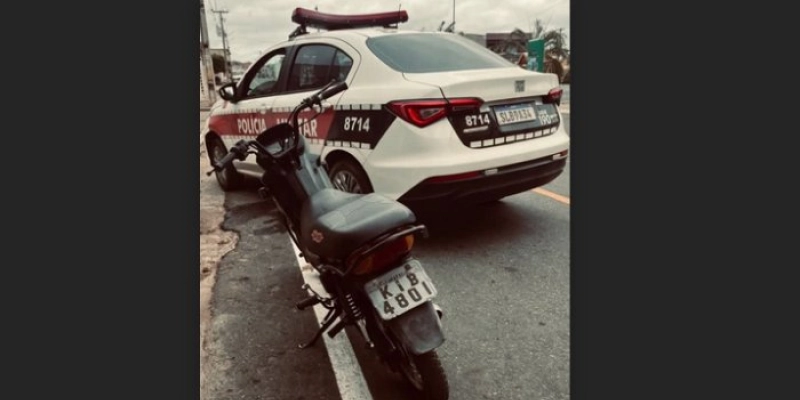 Polícia Militar apreende motocicleta com sinal identificador adulterado em Serra Grande