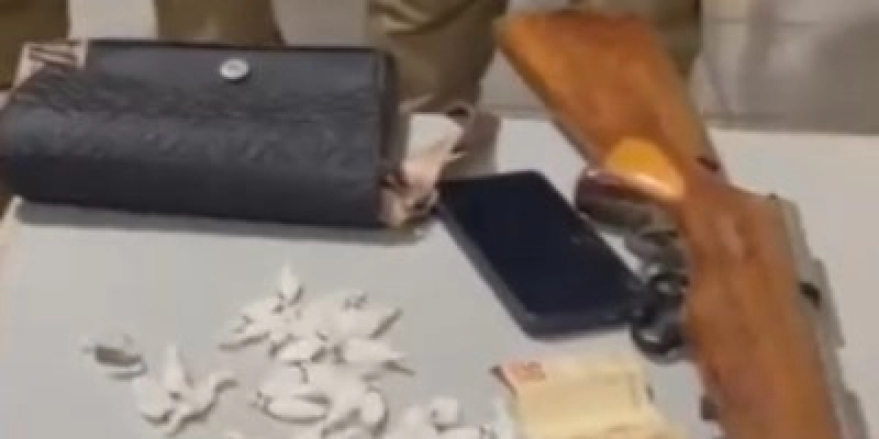 Polícia Militar prende homem em flagrante e apreende arma de fogo e droga em Diamante