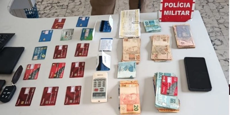 Polícia militar desarticula mais um esquema de agiotagem em Pombal e apreende 20 cartões bancários