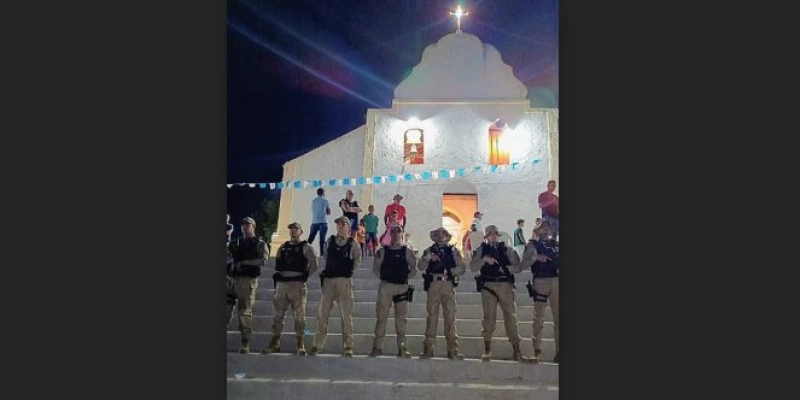Polícia Militar reforça segurança na festa de Nossa Senhora da Conceição na Serra do Comissário, em Santa Cruz