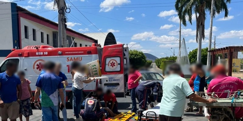 Mulheres ficam feridas em colisão entre motocicletas na cidade de São Francisco