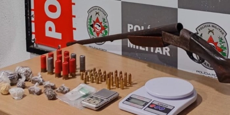 Polícia Militar apreende armas, munições e drogas durante ações