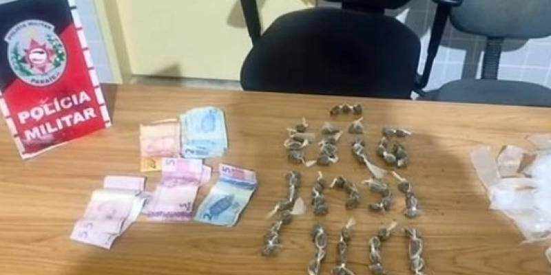 Polícia Militar age após denúncia e prende suspeito por tráfico de drogas em Nazarezinho 