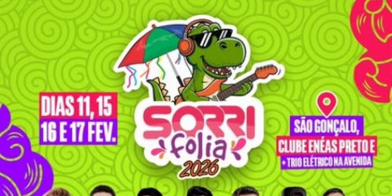 Prefeitura de Sousa divulga programação oficial do Sorrifolia 2026