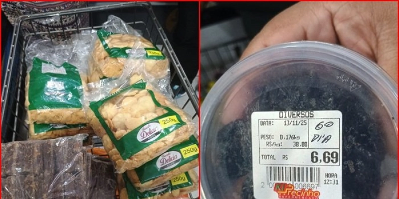 Procon fiscaliza supermercado e apreende alimentos vencidos há mais de seis meses, em JP