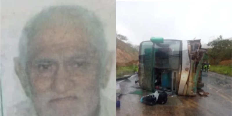 Tragédia na BR-116: Idoso paraibano morre e 11 ficam feridos após ônibus tombar na Bahia