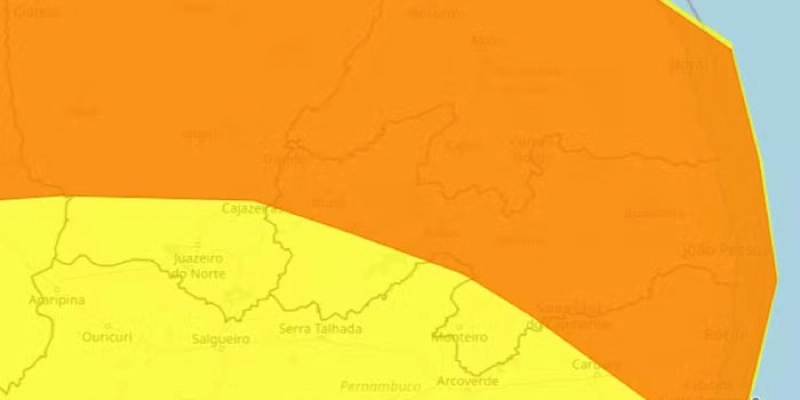 Inmet coloca 100 cidades da Paraíba sob Alerta Laranja para temporais e ventos fortes