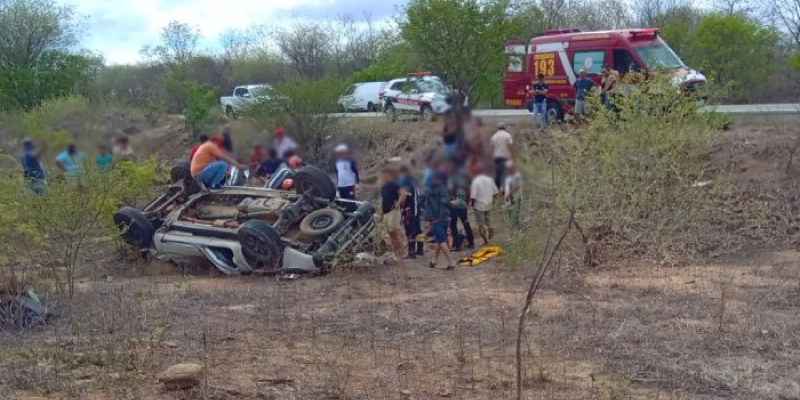Acidente com família de Sousa deixa um morto e seis feridos na BR-230, entre Pombal e Aparecida; Vítima identificada