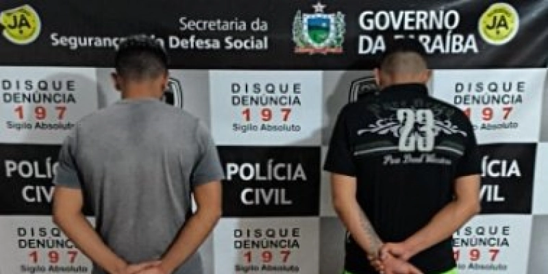 DHE prende dois suspeitos de envolvimento em homicídio no bairro da Maternidade, em Patos