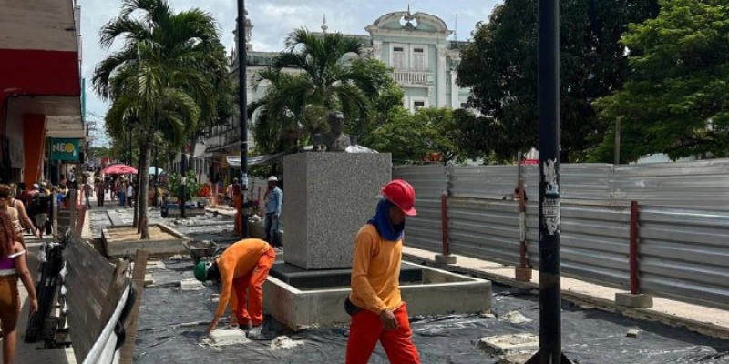 Obras do Ponto de Cem Réis e da Rua Duque de Caxias estão em fase de conclusão