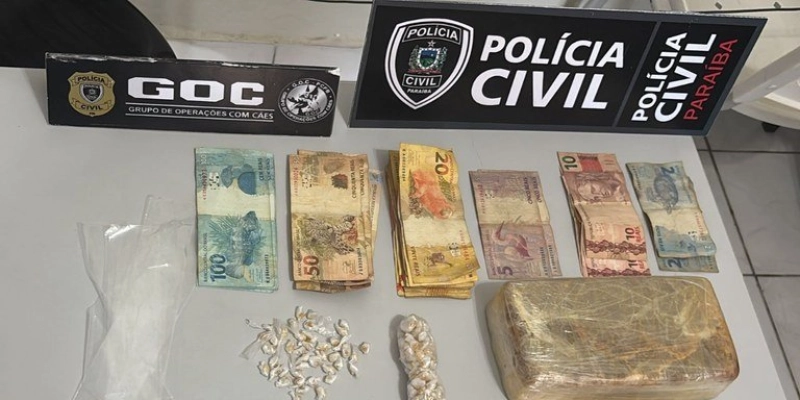 Polícia Civil cumpre mandados e prende dois suspeitos de tráfico de drogas em Coremas
