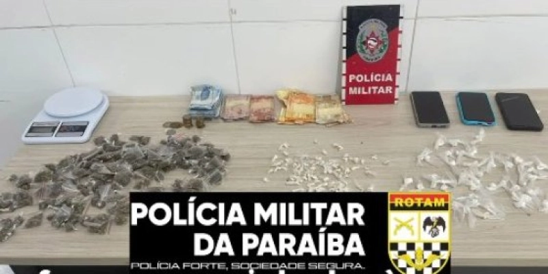 Polícia Militar conduz três indivíduos por tráfico de drogas no Bairro São Francisco, em Cajazeiras