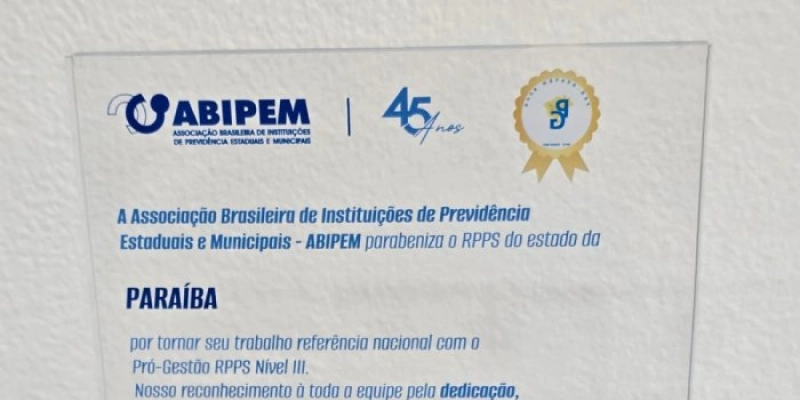 PBPrev recebe comenda por boas práticas de gestão em Santa Catarina