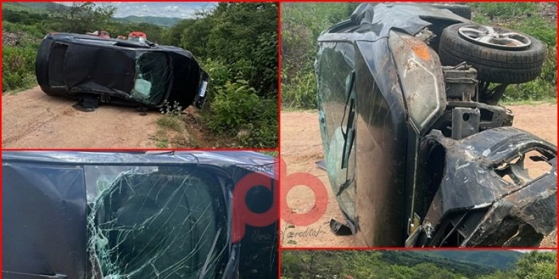 Vereador de Aparecida escapa ileso após capotar veículo na zona rural de São Francisco
