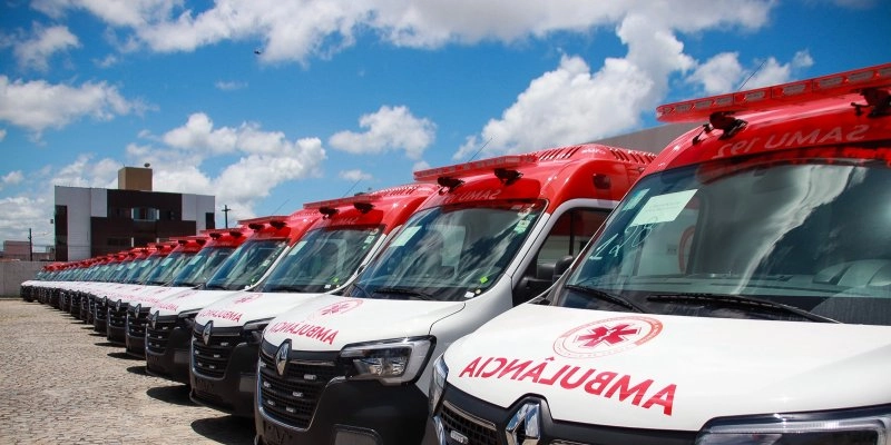 Paraíba recebe 38 novas ambulâncias do Samu para reforçar atendimento de urgência em 31 municípios