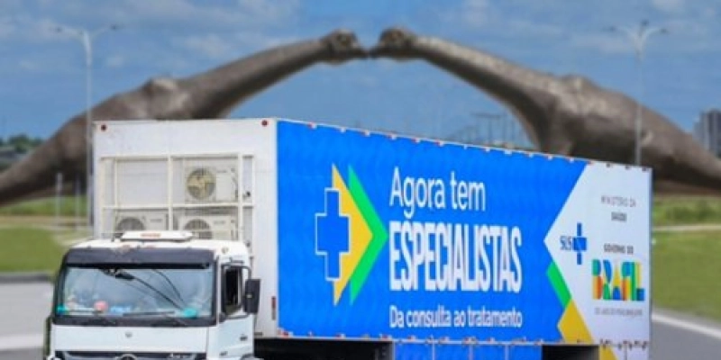 Sousa recebe carreta do Ministério da Saúde para exames gratuitos de tomografia
