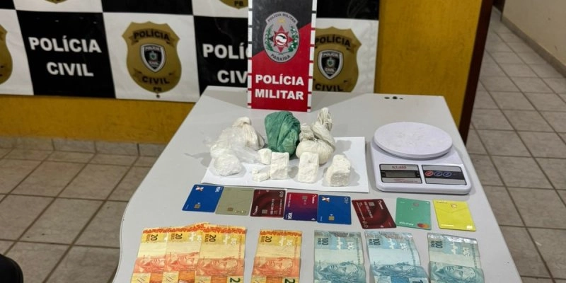 Polícia militar apreende drogas e prende suspeito por tráfico em Bom Sucesso 