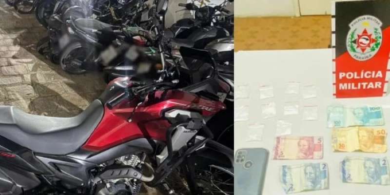 Homem é preso pela ROTAM com cocaína e dinheiro após tentativa de fuga em Patos