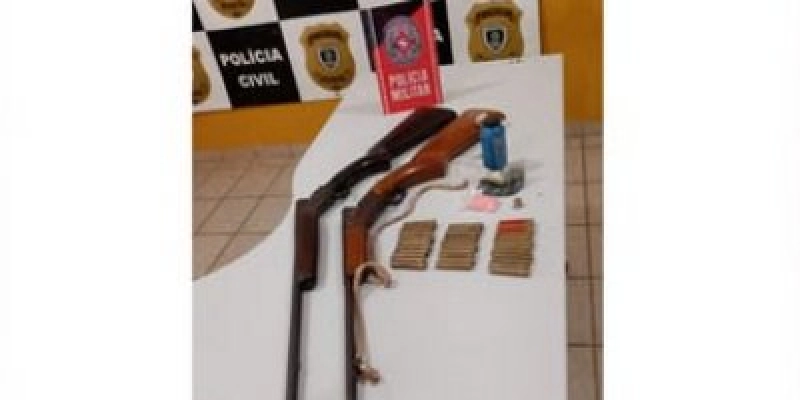Ação na divisa: PM apreende espingardas e munições em Belém do Brejo do Cruz