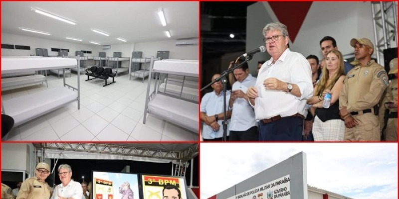 Nova sede do 3º BPM é inaugurada em Patos e vai reforçar segurança em 30 municípios do Sertão