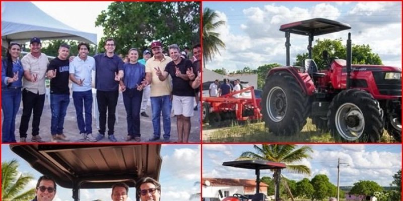 Deputado Gervásio Maia entrega maquinário agrícola para fortalecer o campo em Baraúna
