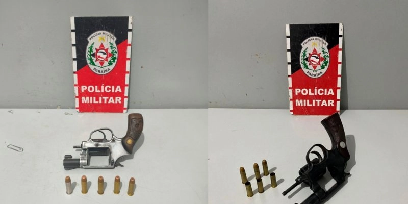 Polícia militar prende suspeitos e apreende armas de fogo