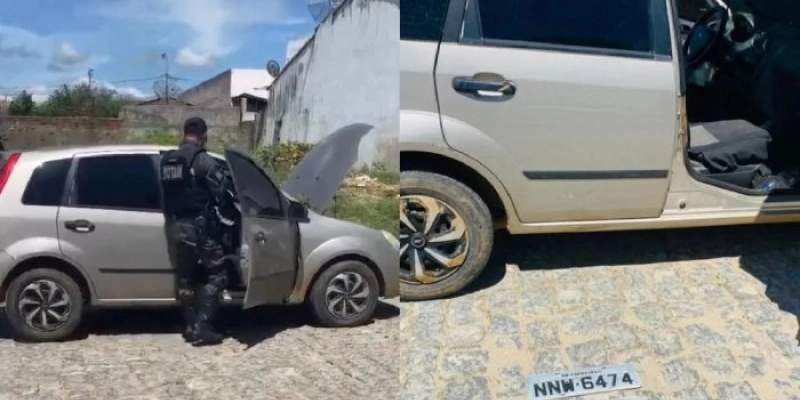 Polícia Militar recupera carro com restrição de roubo durante ação do ROTAM, no Sertão