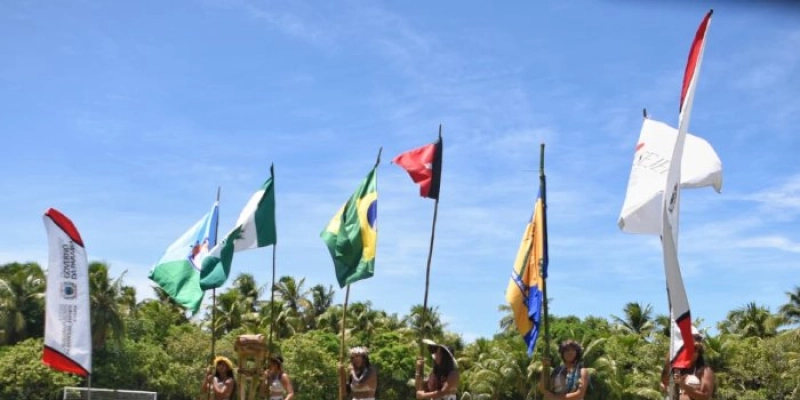 Solenidade de abertura reúne participantes do Jogos Indígenas 2026, no Litoral Norte