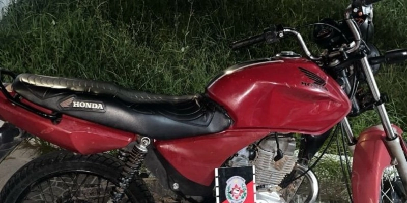 Polícia militar flagra motocicleta adulterada e conduz suspeito à delegacia em São Bentinho