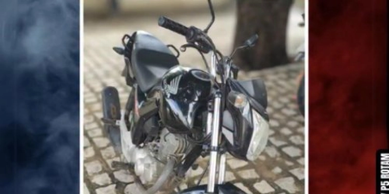 Moto com sinais identificadores adulterados é apreendida pela PM em Cajazeiras