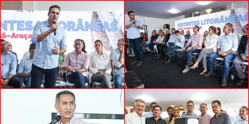 Lucas Ribeiro e ministro Waldez Góes autorizam construção do Lote 3 do Canal Acauã-Araçagi e garantem segurança hídrica para mais 18 municípios