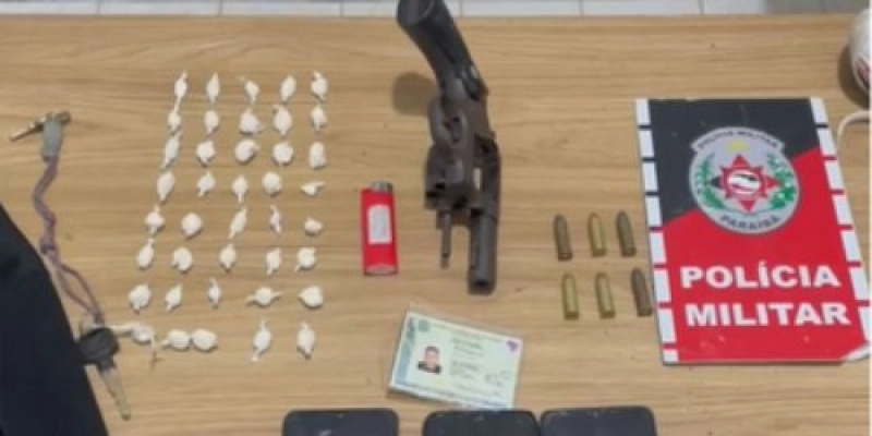 Polícia Militar intercepta grupo e apreende arma e drogas em São Bentinho