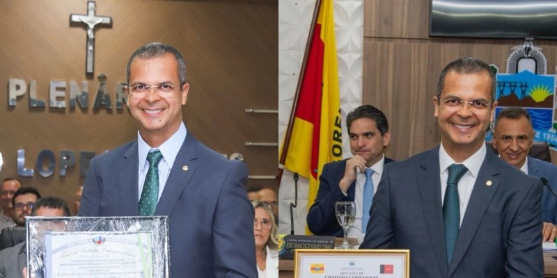 Jutay Meneses tem trabalho reconhecido e recebe títulos de cidadão em Cajazeirinhas e Coremas