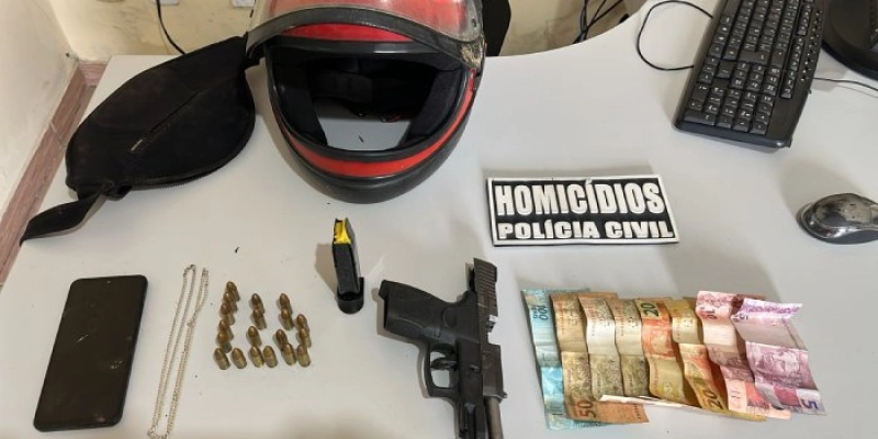 Polícia Civil prende suspeito por porte ilegal de arma, receptação e outros crimes