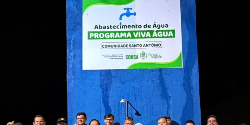 Helder Carvalho entrega sistema de água à Comunidade Rural Santa Antônio, em Sousa