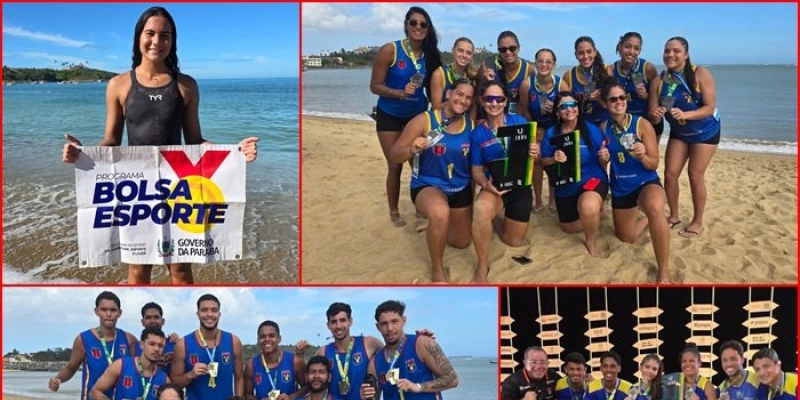 Paraíba encerra participação nos Jogos Universitários Brasileiros de Praia com 12 medalhas