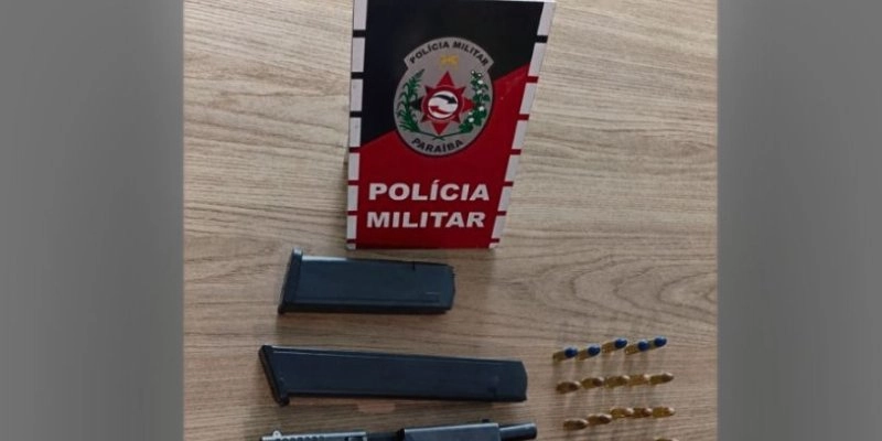 Força Tática localiza arma, carregadores e munições durante ação policial em Sousa
