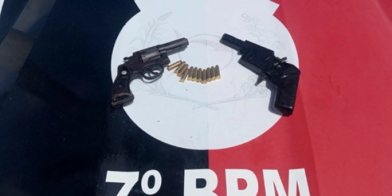 Cerco policial termina com suspeito preso e armas apreendidas