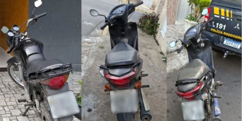 Em 24 horas, PRF na Paraíba recupera três motos furtadas e flagra idoso embriagado