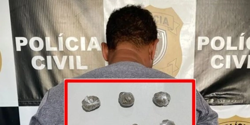 Suspeito é capturado com drogas após tentar escapar da polícia em área de mata