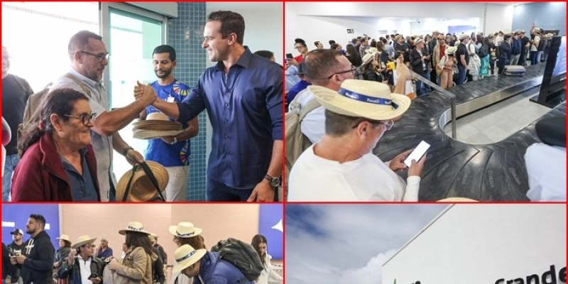 Governador Lucas Ribeiro recepciona passageiros de voo inaugural Brasília-Campina Grande e destaca impacto econômico