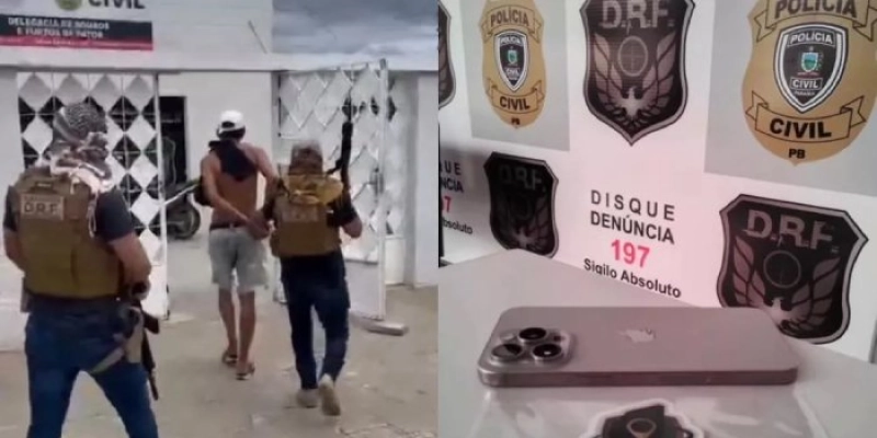 DRF intercepta foragido da Justiça e recupera celular roubado de jovens em Patos