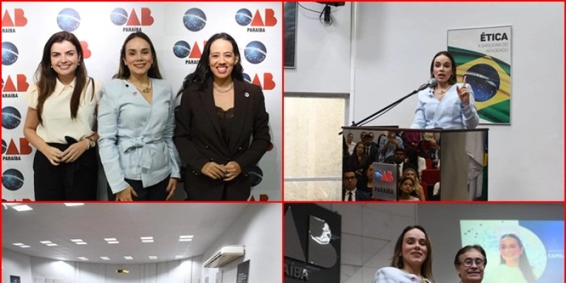 Camila Mariz participa da solenidade de entrega de carteiras da OAB para novos advogados e recebe homenagem